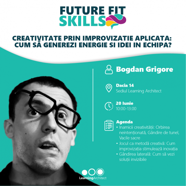 FUTURE FIT SKILLS: Creativitate prin improvizație aplicată – Cum să generezi energie și idei în echipă?